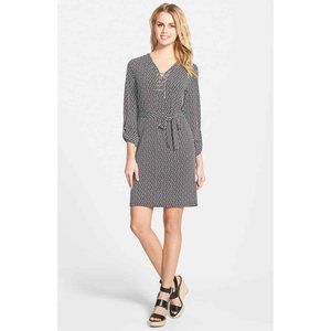 MICHAEL Michael Kors Chain Lace Up Geo Print Dress